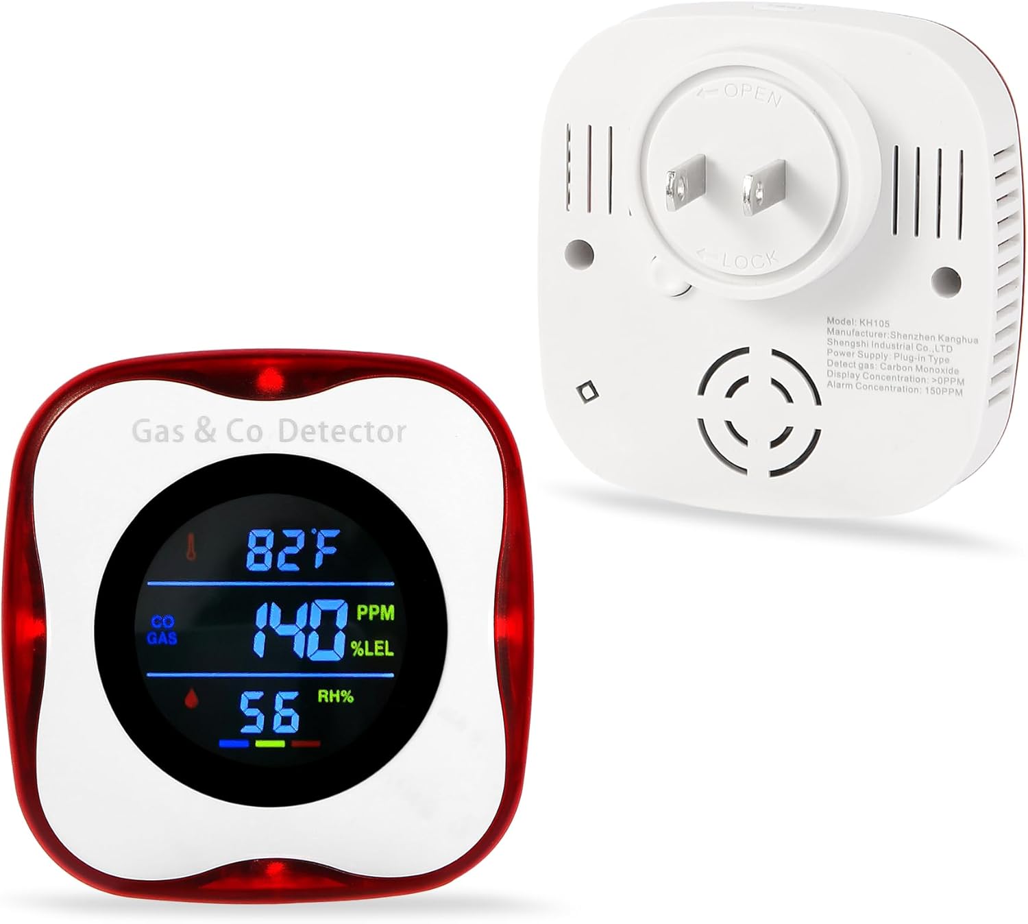 2 Packs Carbon-Monoxide-Detectors