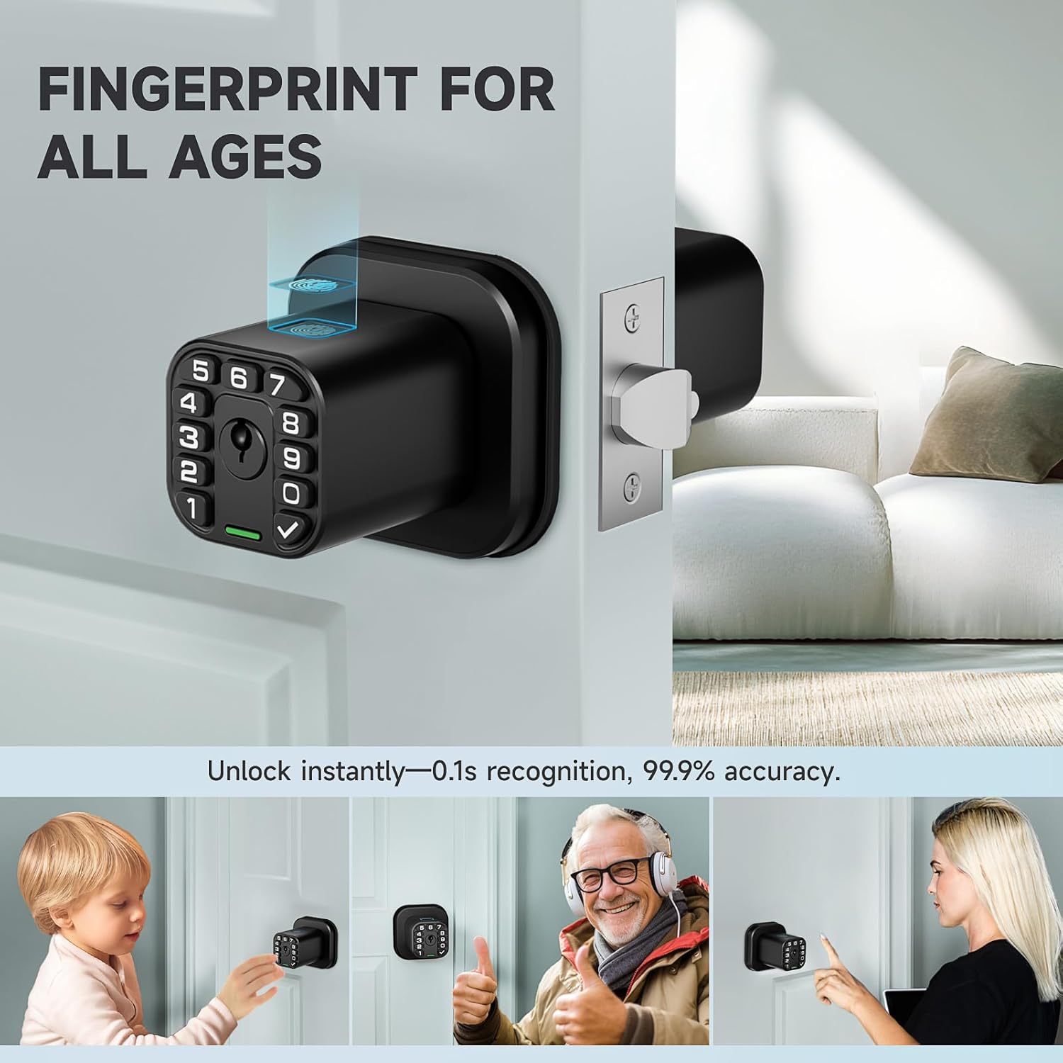 Fingerprint Door knob
