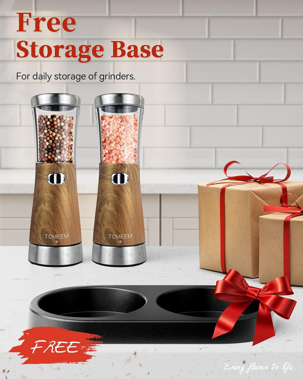 Electric Salt and Pepper Grinder Set