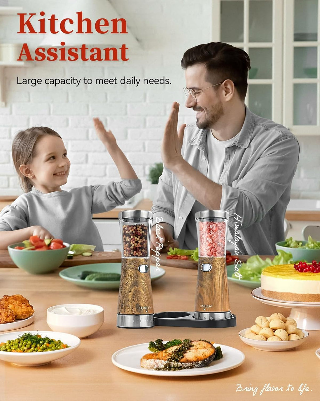 Electric Salt and Pepper Grinder Set
