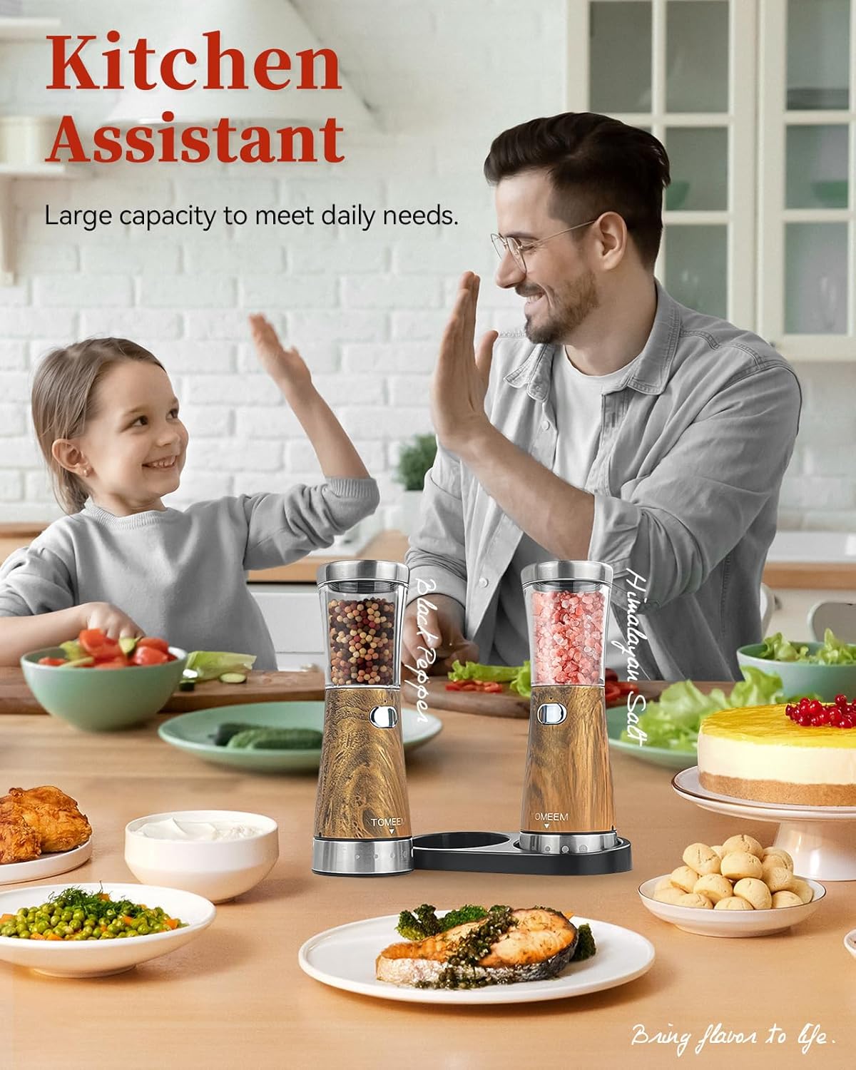Electric Salt and Pepper Grinder Set