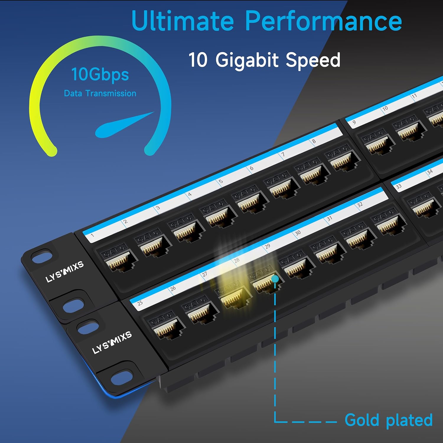 48 Port RJ45 Cat6 Patch Panel