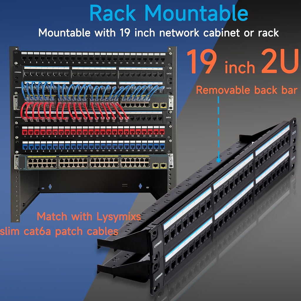 48 Port RJ45 Cat6 Patch Panel