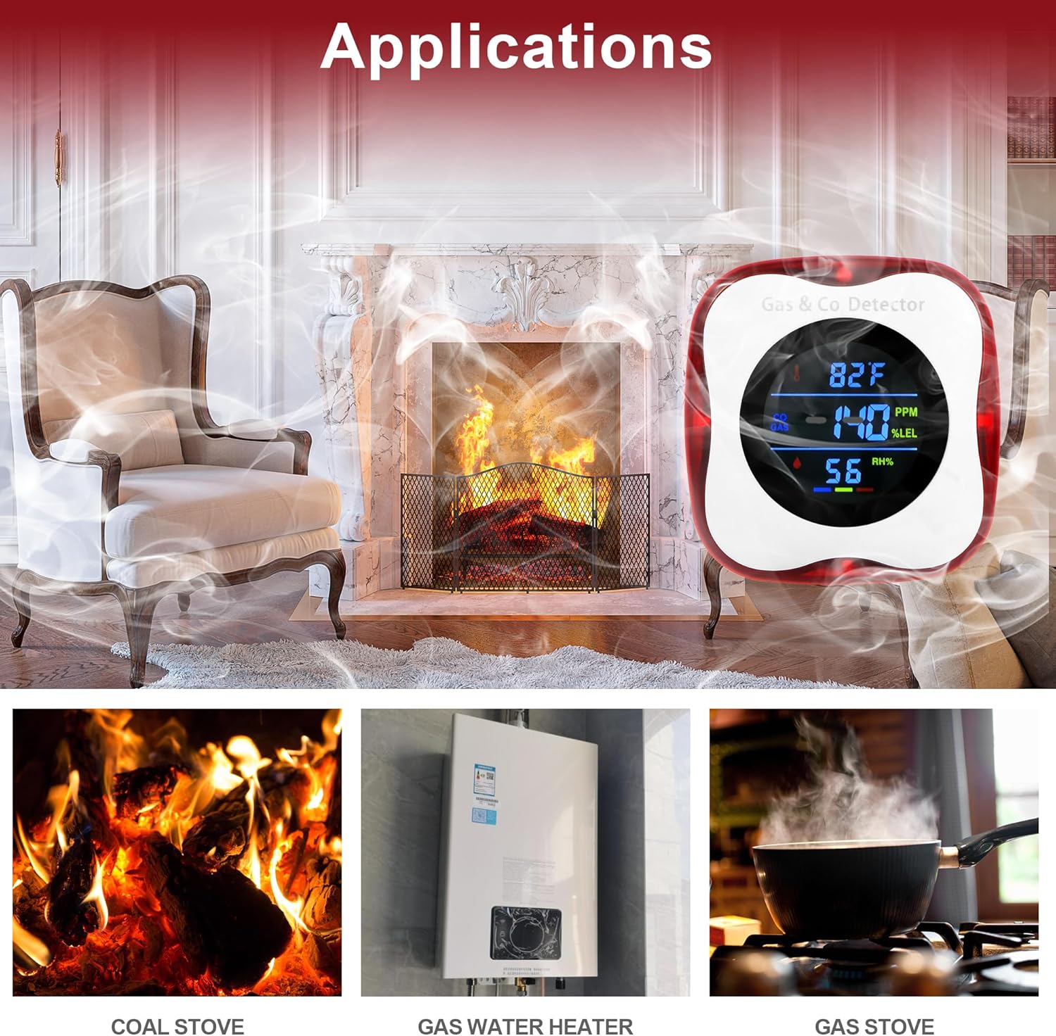 2 Packs Carbon-Monoxide-Detectors